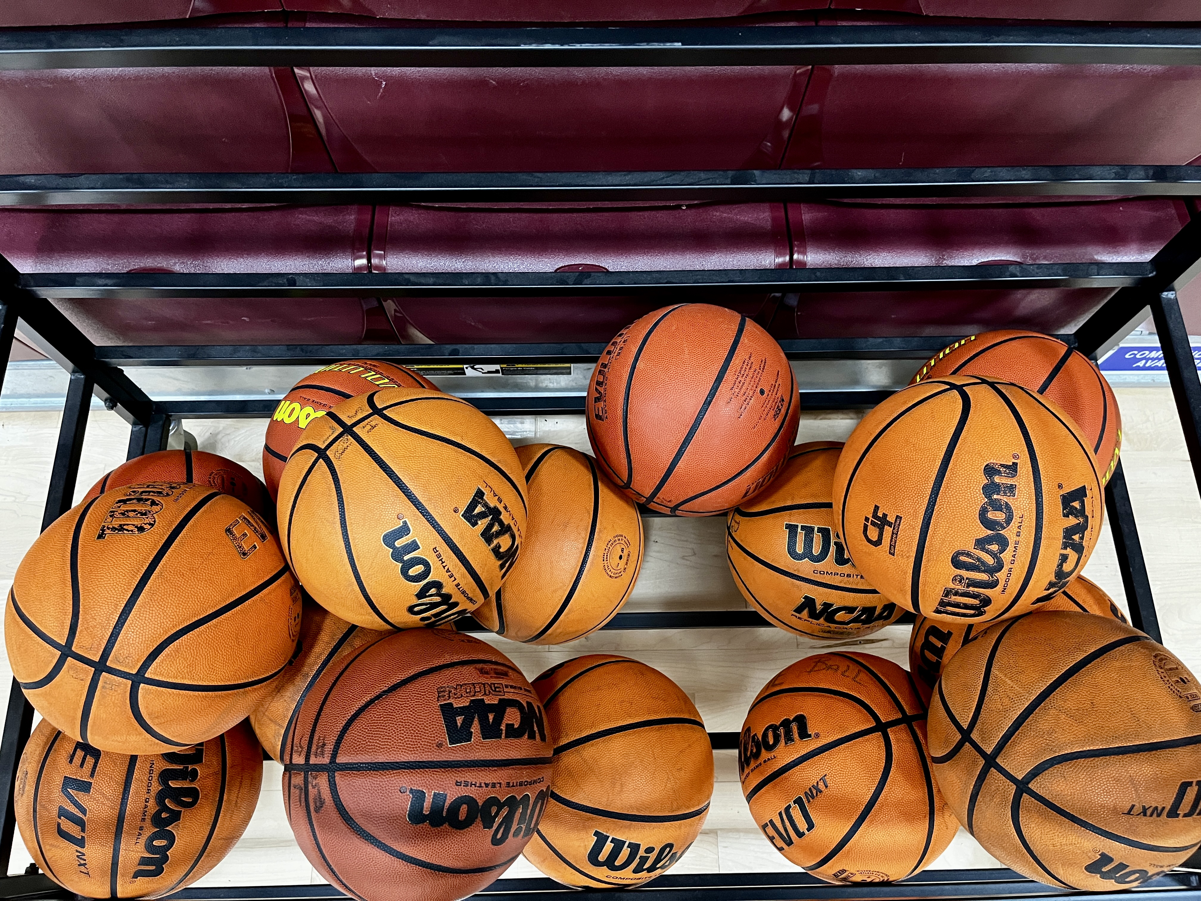Basketballs ready for practice